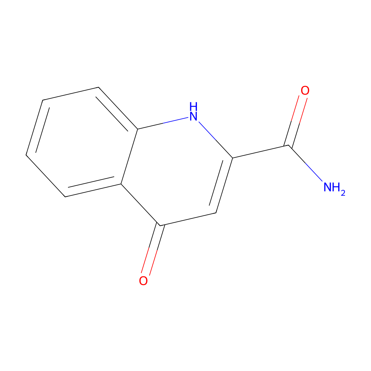 4-Hydroxyquinoline-2-carboxamide molecular structure, CAS 78797-47-4