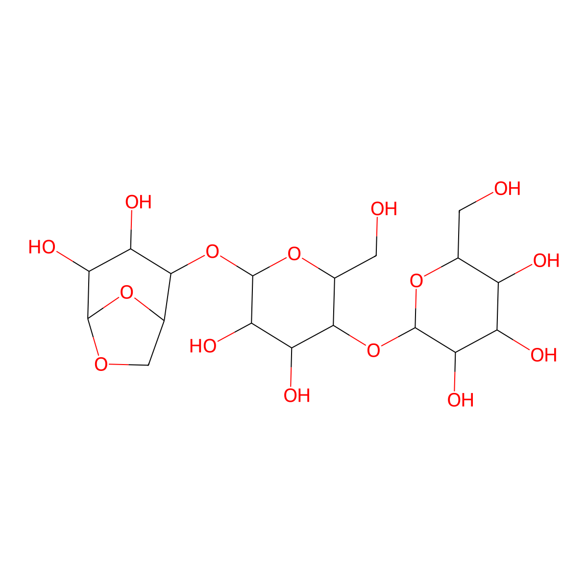 1,6-Anhydro-b-D-cellotriose molecular structure, CAS 78797-67-8
