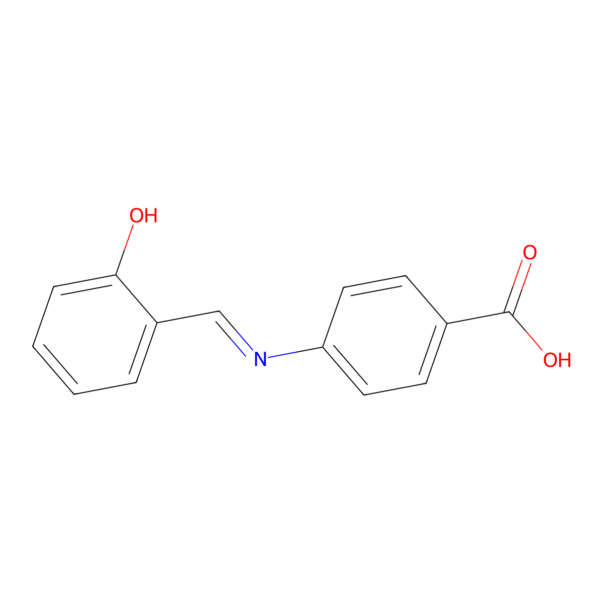 N-(4-Carboxyphenyl)salicylideneimine molecular structure, CAS 788-24-9