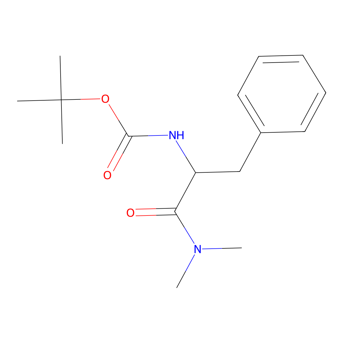 tert-Butyl (S)-(1-(dimethylamino)-1-oxo-3-phenylpropan-2-yl)carbamate molecular structure, CAS 78800-68-7
