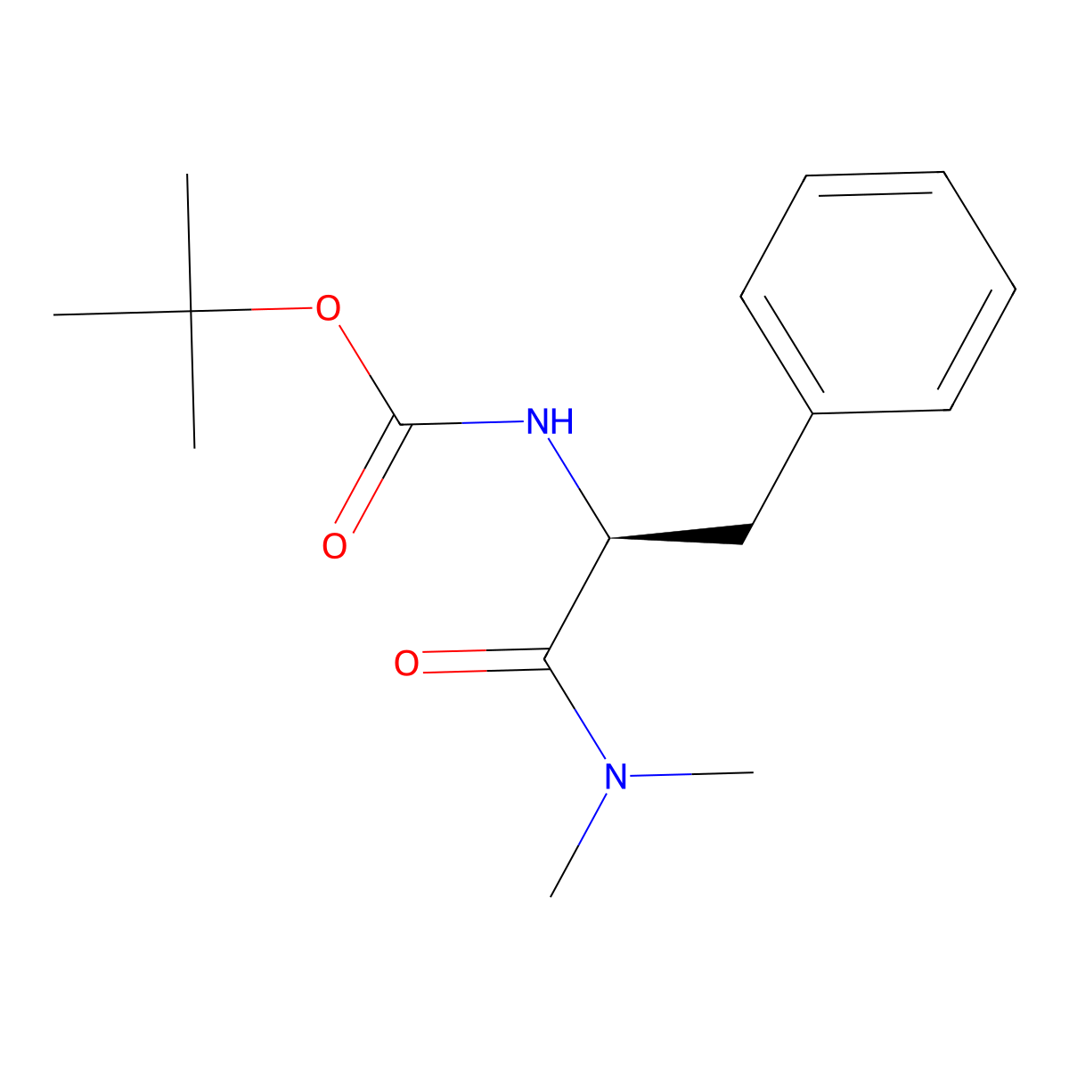 tert-Butyl (S)-(1-(dimethylamino)-1-oxo-3-phenylpropan-2-yl)carbamate molecular structure, CAS 78800-68-7