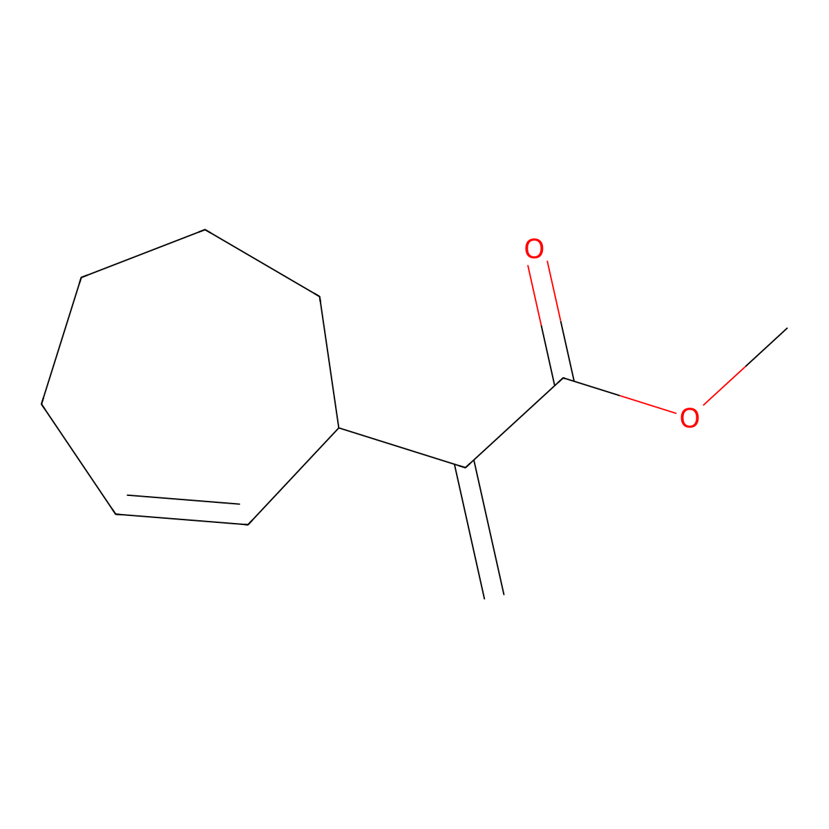 Methyl 2-cyclohept-2-en-1-ylprop-2-enoate molecular structure, CAS 78804-68-9