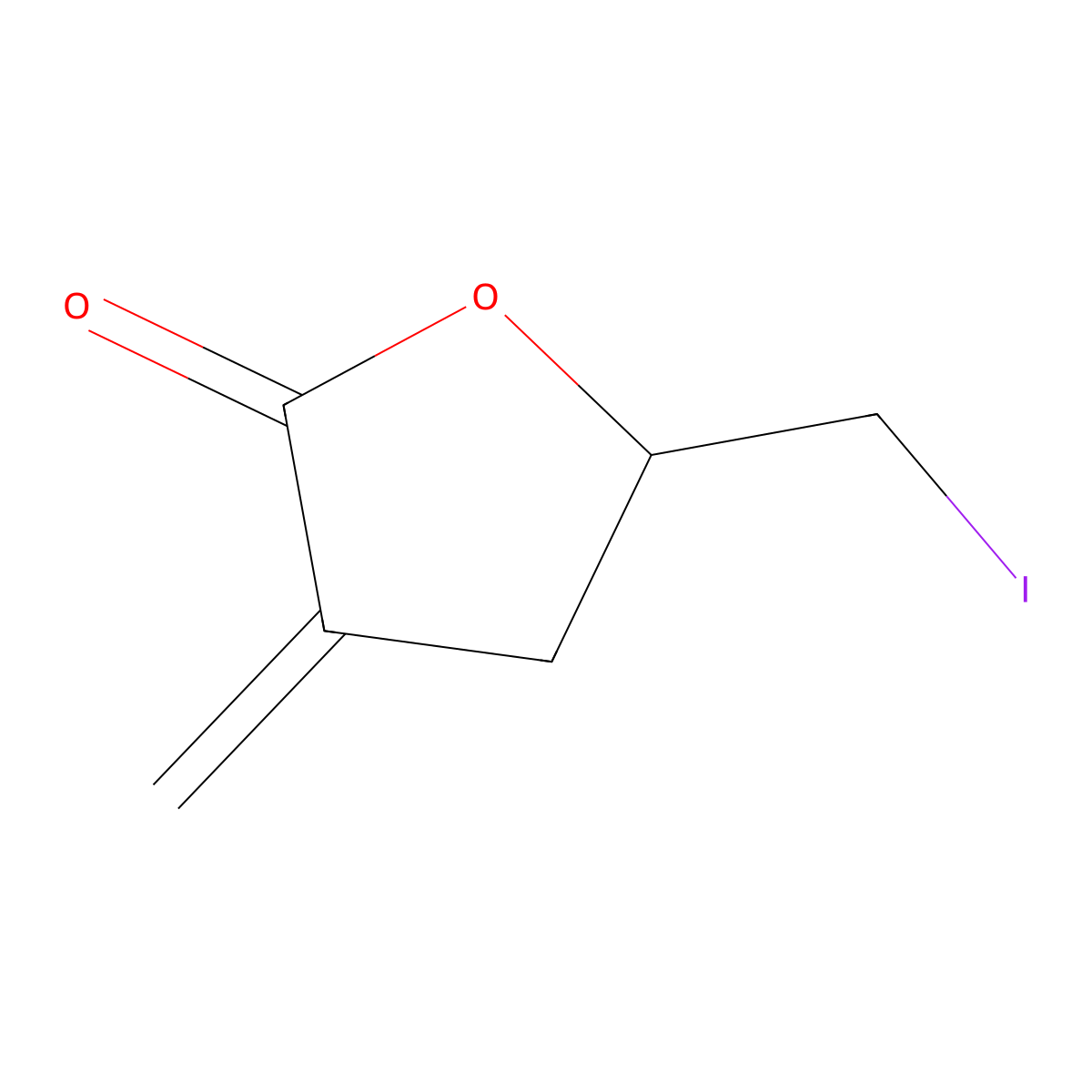 5-(Iodomethyl)-3-methylideneoxolan-2-one molecular structure, CAS 78804-75-8