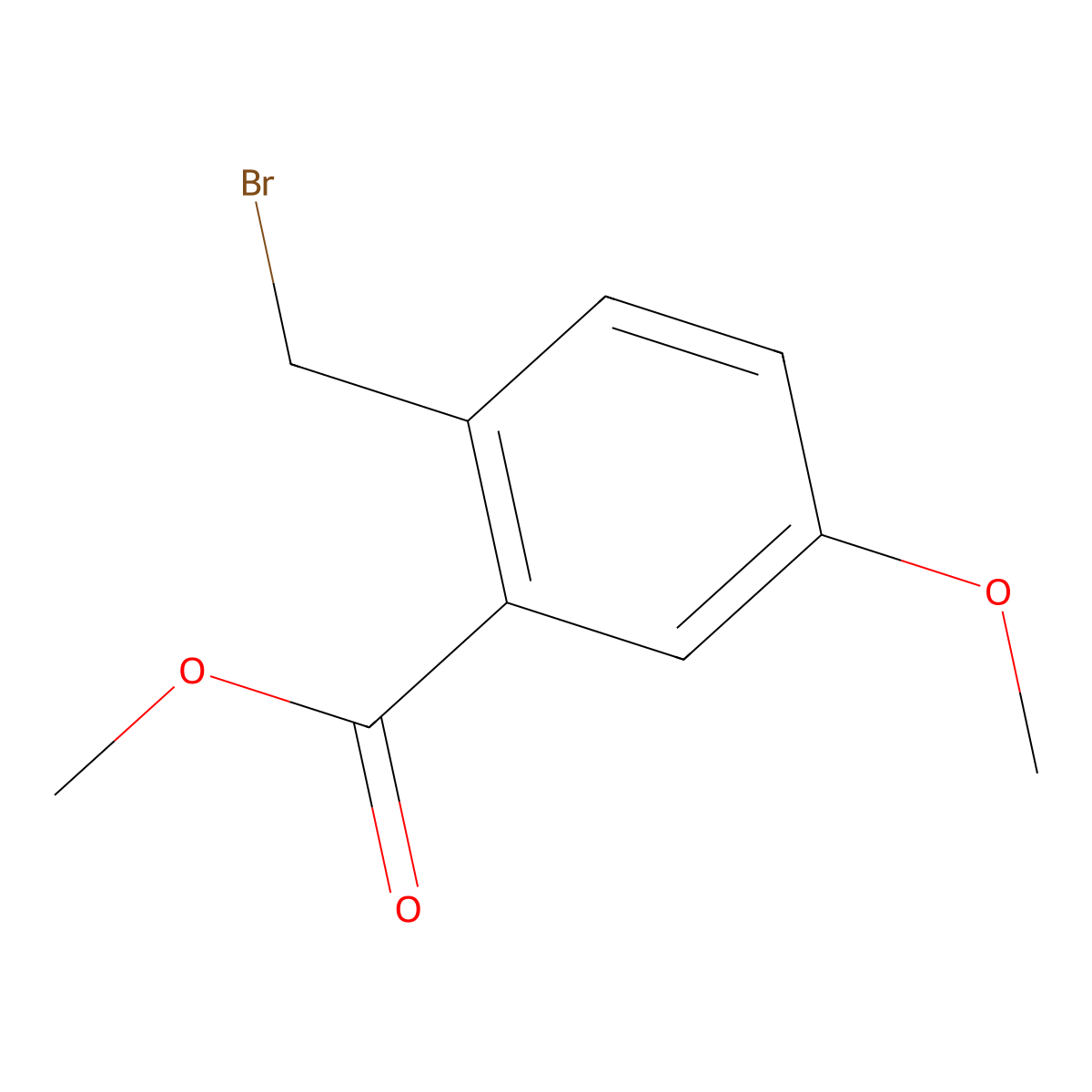 Methyl 2-(bromomethyl)-5-methoxybenzoate molecular structure, CAS 788081-99-2