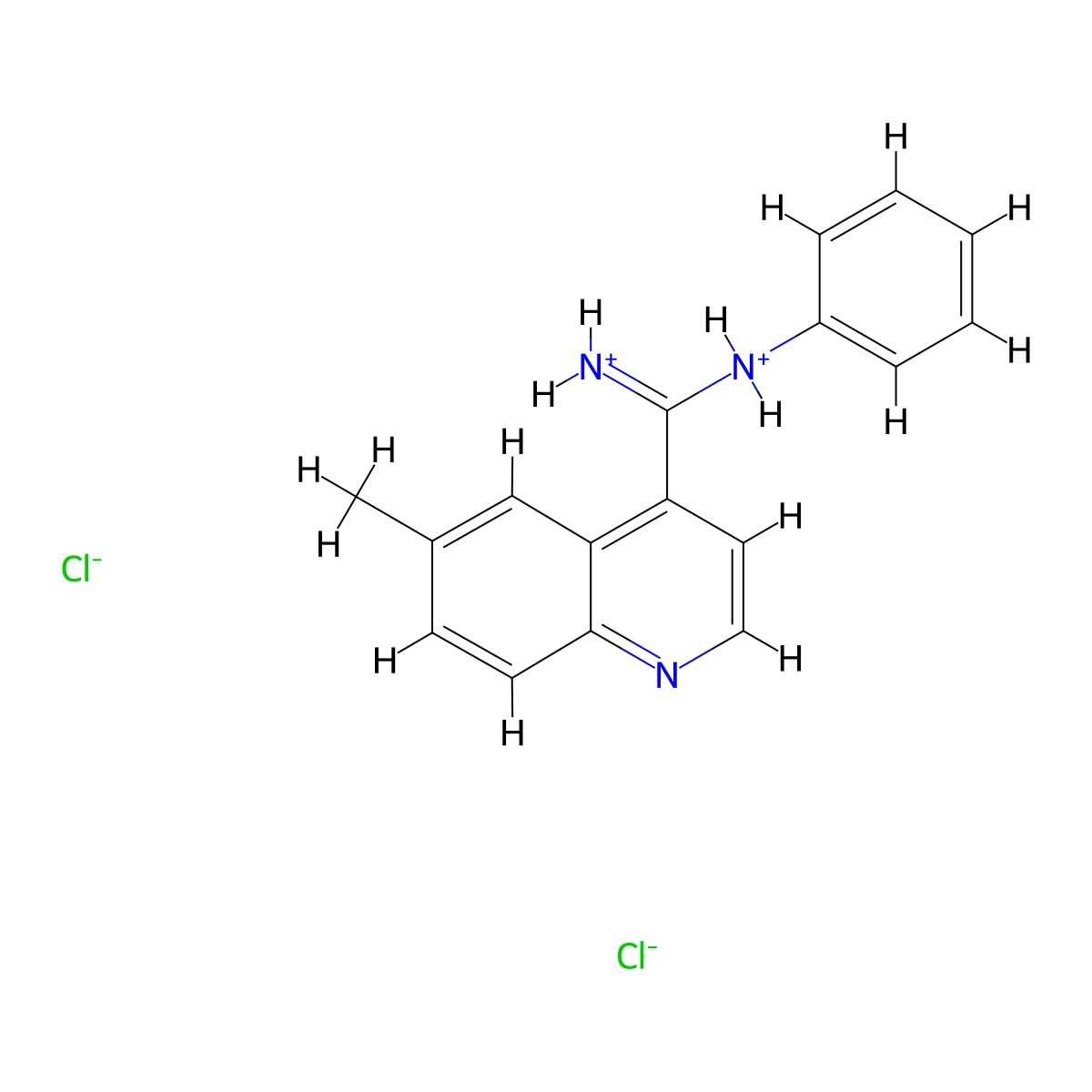 Formamidine, 1-(6-methyl-4-quinolyl)-N-phenyl-, dihydrochloride molecular structure, CAS 78812-05-2