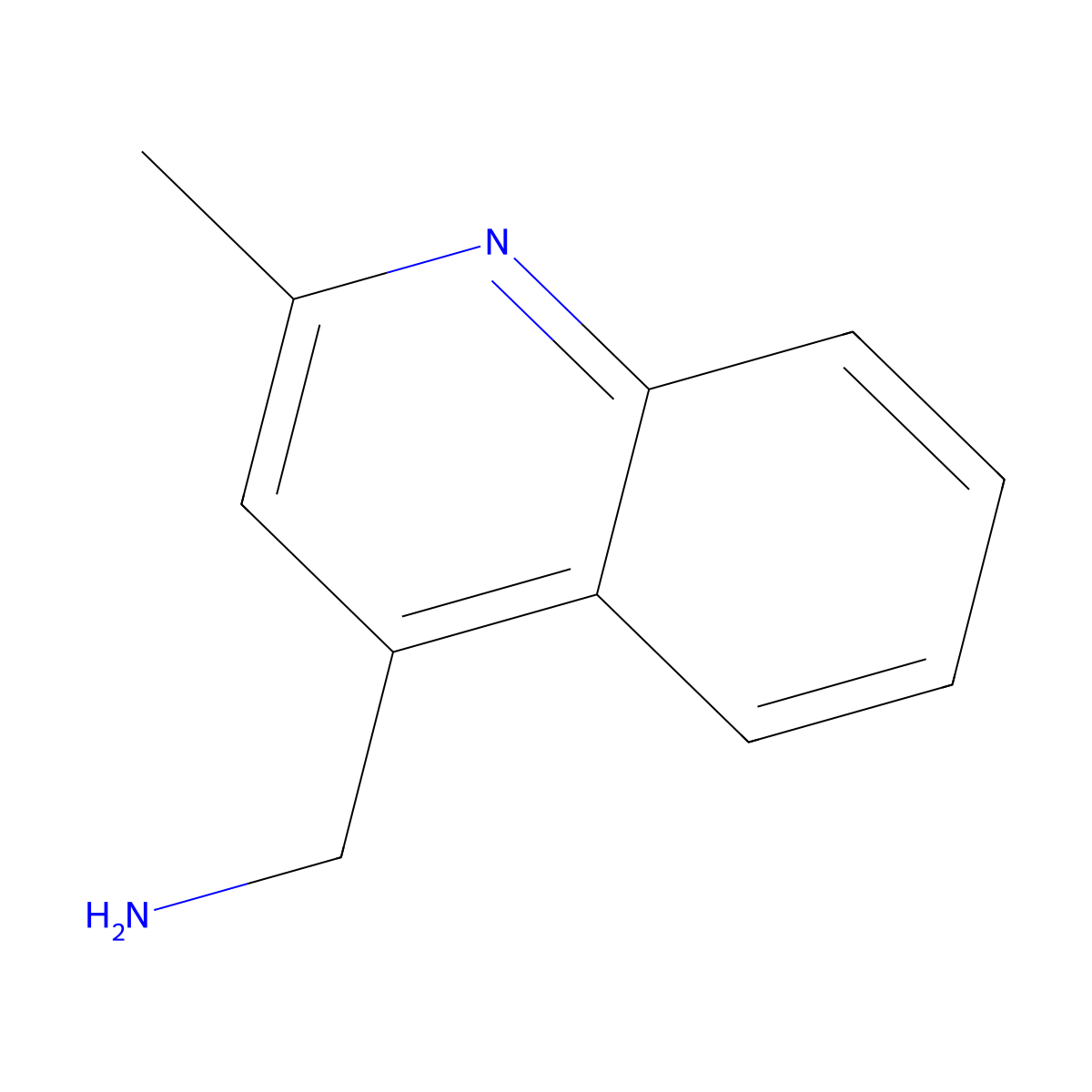 (2-Methylquinolin-4-yl)methanamine molecular structure, CAS 78812-08-5