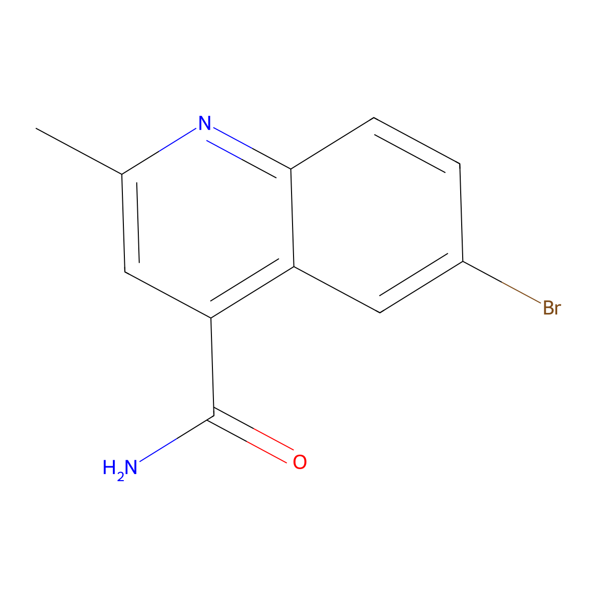6-Bromo-2-methylquinoline-4-carboxamide molecular structure, CAS 78812-13-2