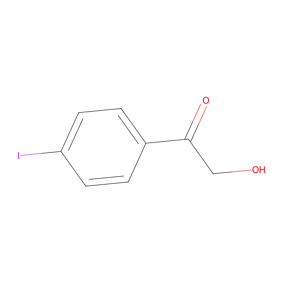 2-Hydroxy-1-(4-iodophenyl)ethan-1-one molecular structure, CAS 78812-64-3
