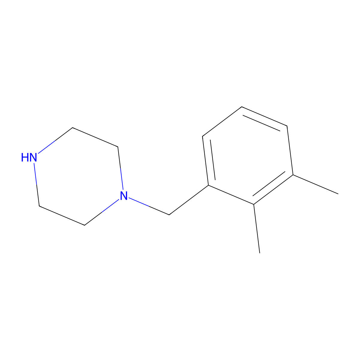 1-[(2,3-Dimethylphenyl)methyl]piperazine molecular structure, CAS 78813-92-0