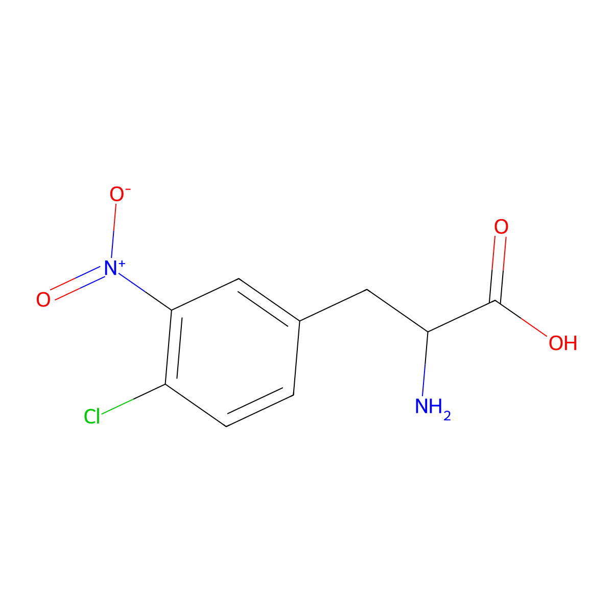 4-Chloro-3-nitro-DL-phenylalanine molecular structure, CAS 788144-24-1