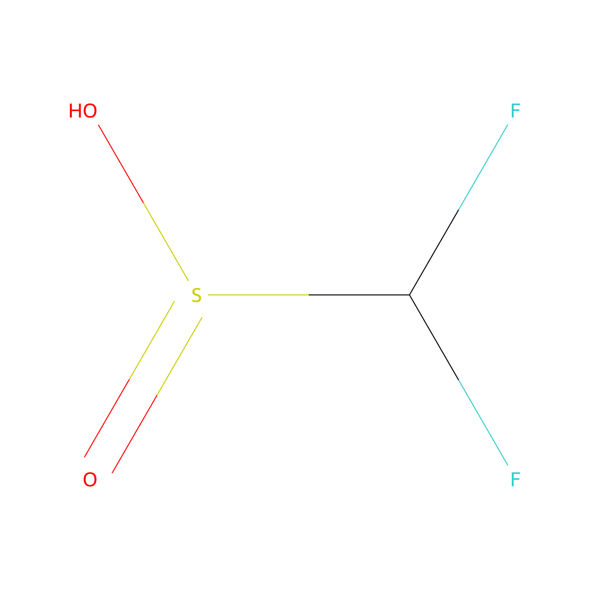 Difluoromethanesulfinic acid molecular structure, CAS 788145-27-7