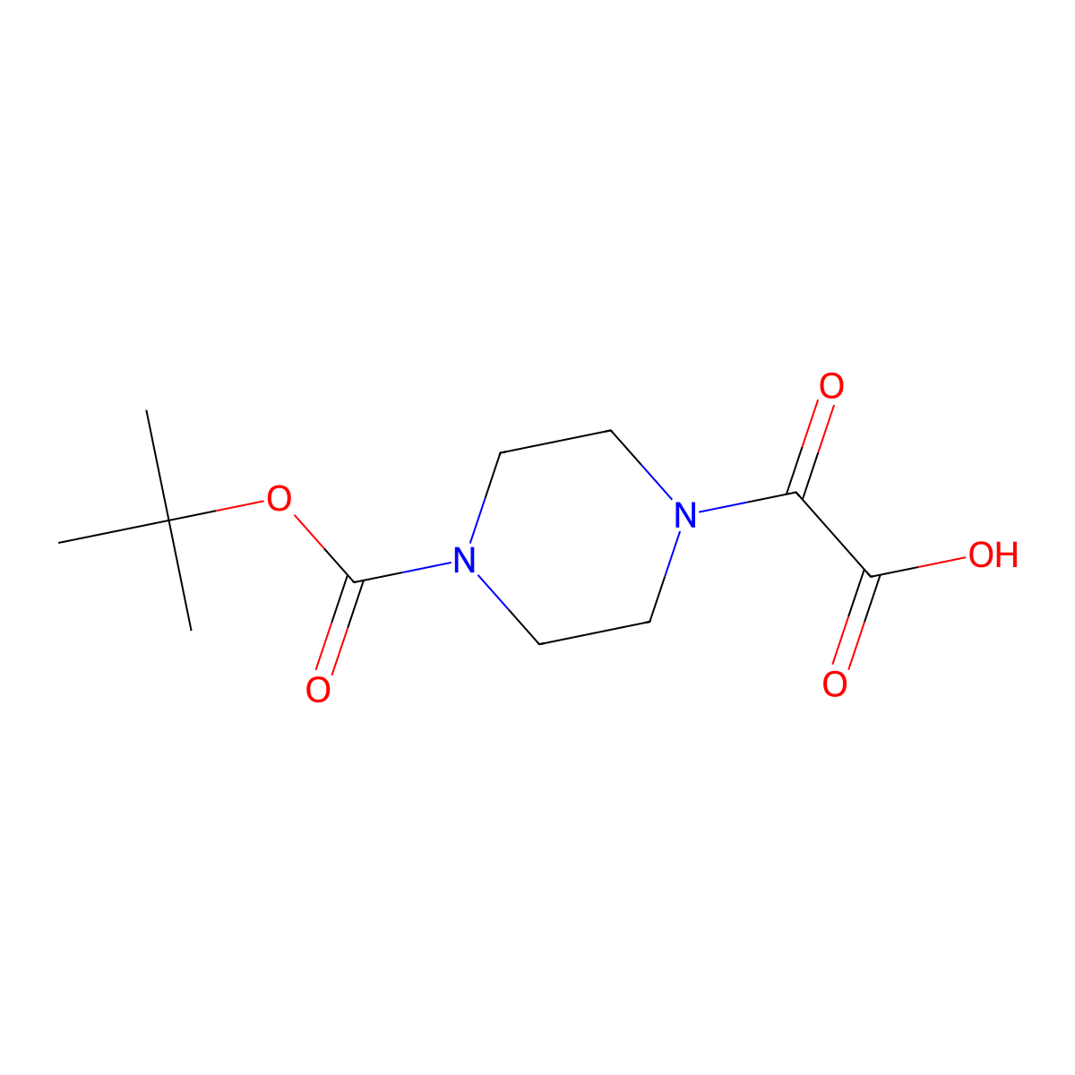 (4-Boc-piperazin-1-yl)-oxo-acetic acid molecular structure, CAS 788153-44-6