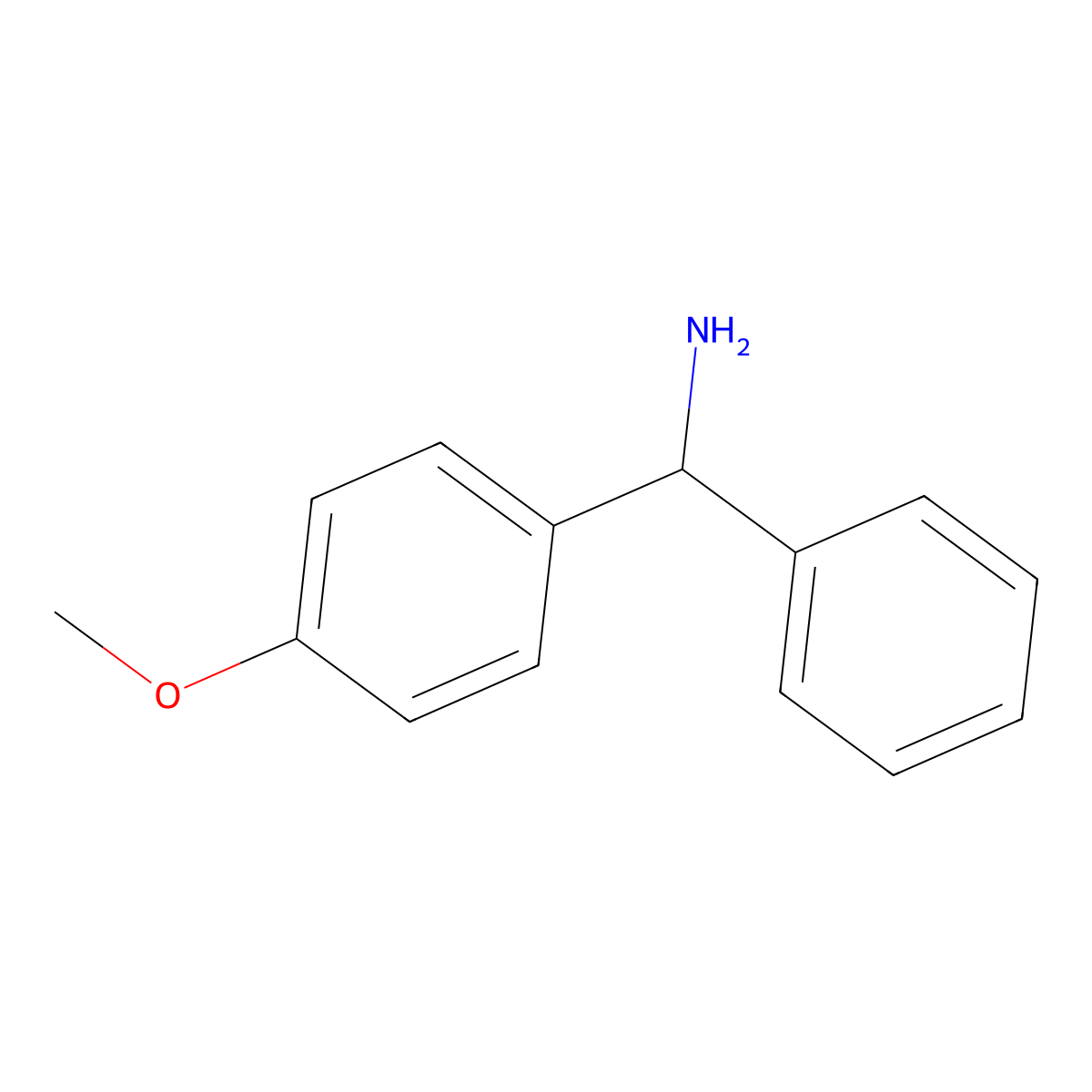 (S)-(4-Methoxyphenyl)(phenyl)methanamine molecular structure, CAS 788154-70-1