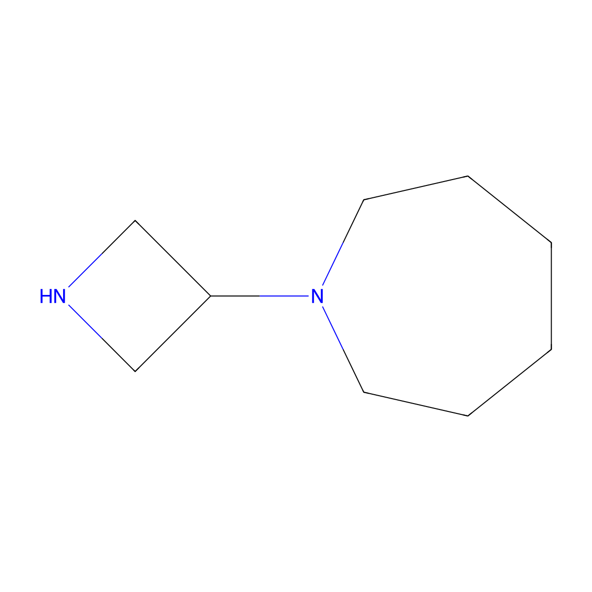 1-(Azetidin-3-yl)azepane molecular structure, CAS 788157-02-8