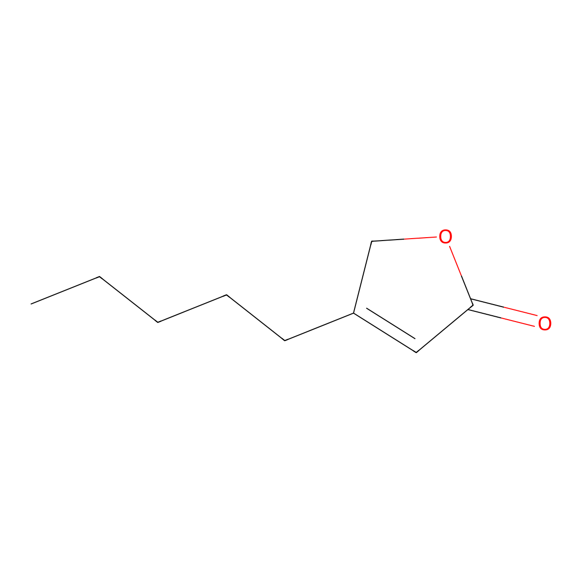 4-pentyl-2(5H)-furanone molecular structure, CAS 78816-30-5