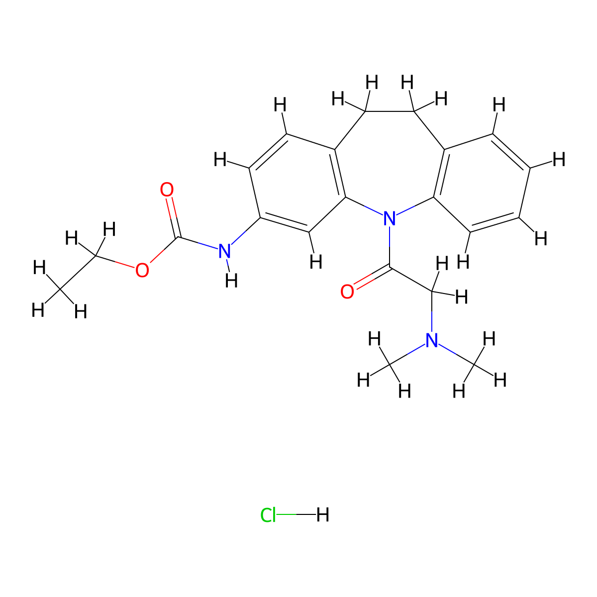 Tiracizine hydrochloride molecular structure, CAS 78816-67-8
