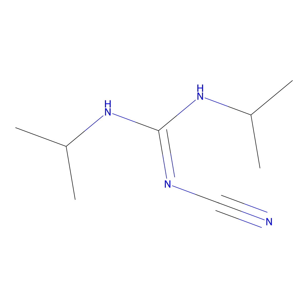 Guanidine, N-cyano-N',N''-bis(1-methylethyl)- molecular structure, CAS 78822-77-2