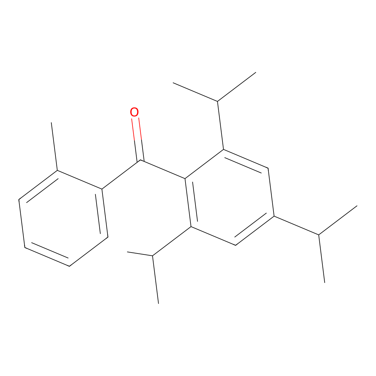 Methanone, (2-methylphenyl)(2,4,6-tris(methylethyl)phenyl)- molecular structure, CAS 78823-28-6
