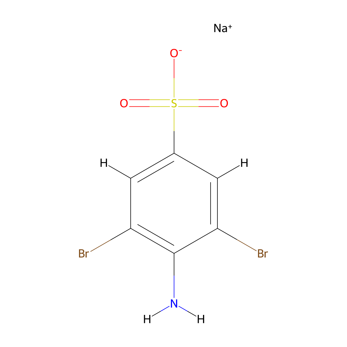 3,5-dibromosulfanilic acid sodium salt molecular structure, CAS 78824-10-9