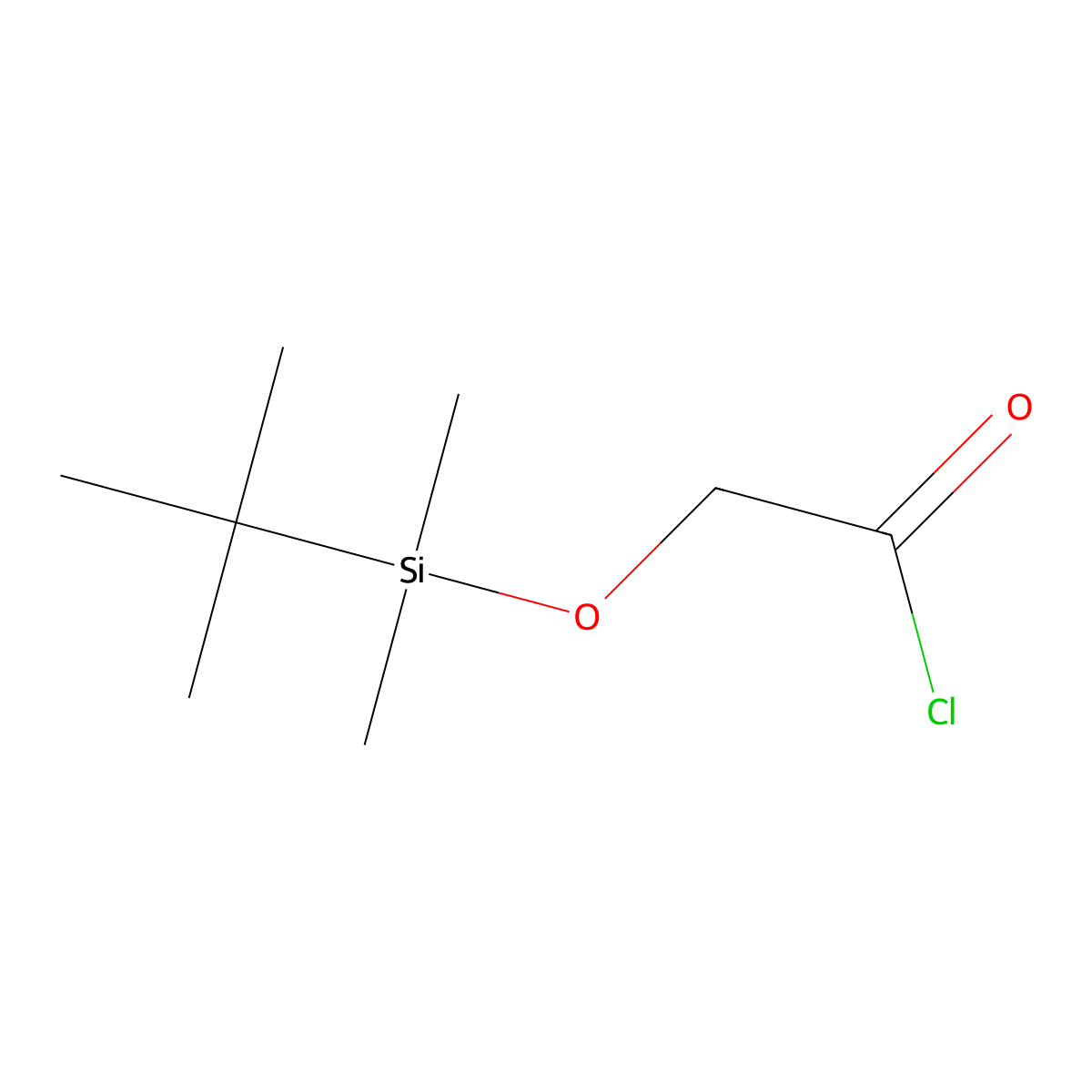 Acetyl chloride, [[(1,1-dimethylethyl)dimethylsilyl]oxy]- molecular structure, CAS 78826-45-6