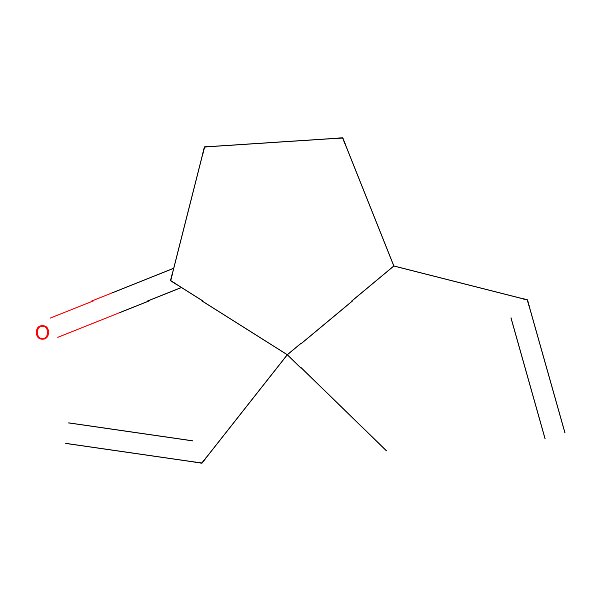 2-Methyl-2,3-divinylcyclopentanone molecular structure, CAS 78828-52-1
