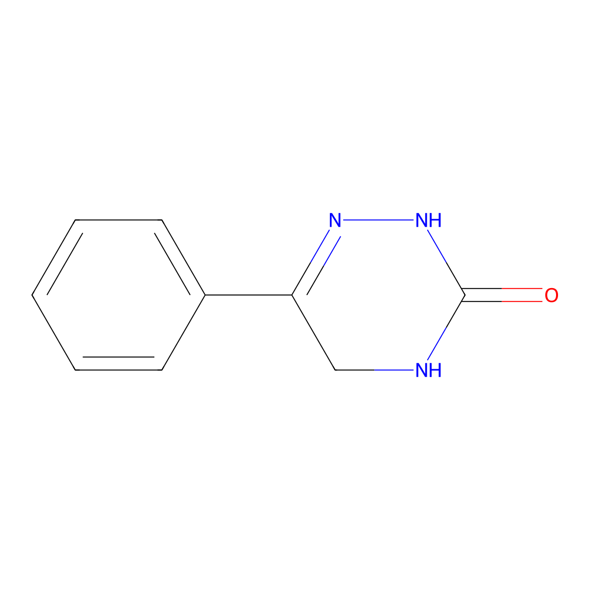 1,2,4-Triazin-3(2H)-one, 4,5-dihydro-6-phenyl- molecular structure, CAS 78831-00-2