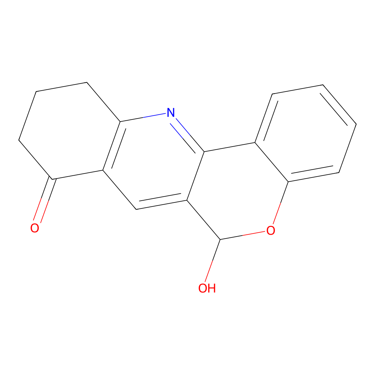 6-hydroxy-6,9,10,11-tetrahydro-8H-chromeno[4,3-b]quinolin-8-one molecular structure, CAS 78831-30-8