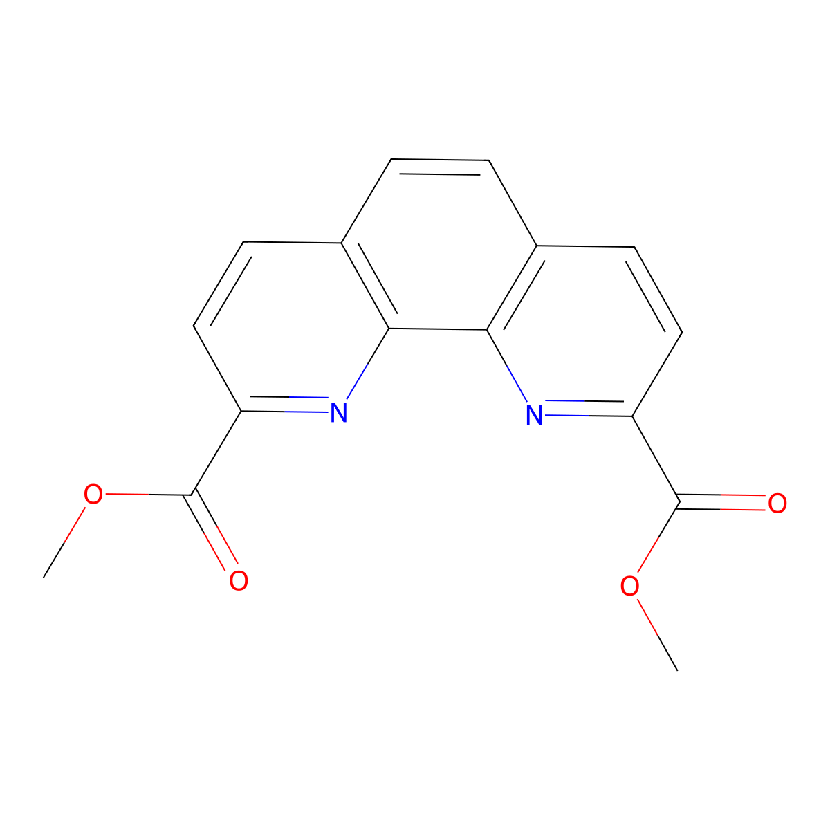 1,10-Phenanthroline-2,9-dicarboxylic acid, dimethyl ester molecular structure, CAS 78831-35-3