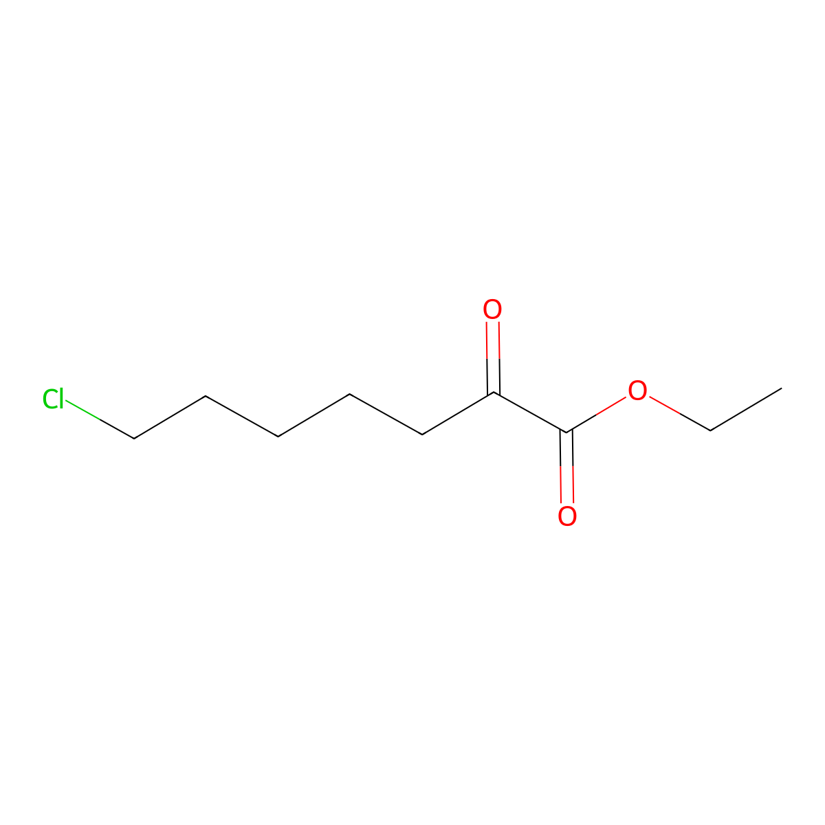 Ethyl 7-chloro-2-oxoheptanoate molecular structure, CAS 78834-75-0