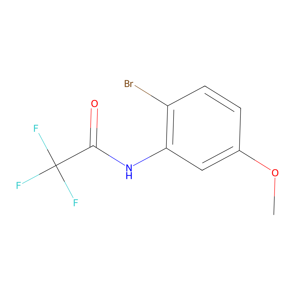 N-(2-Bromo-5-methoxyphenyl)-2,2,2-trifluoroacetamide molecular structure, CAS 78839-76-6