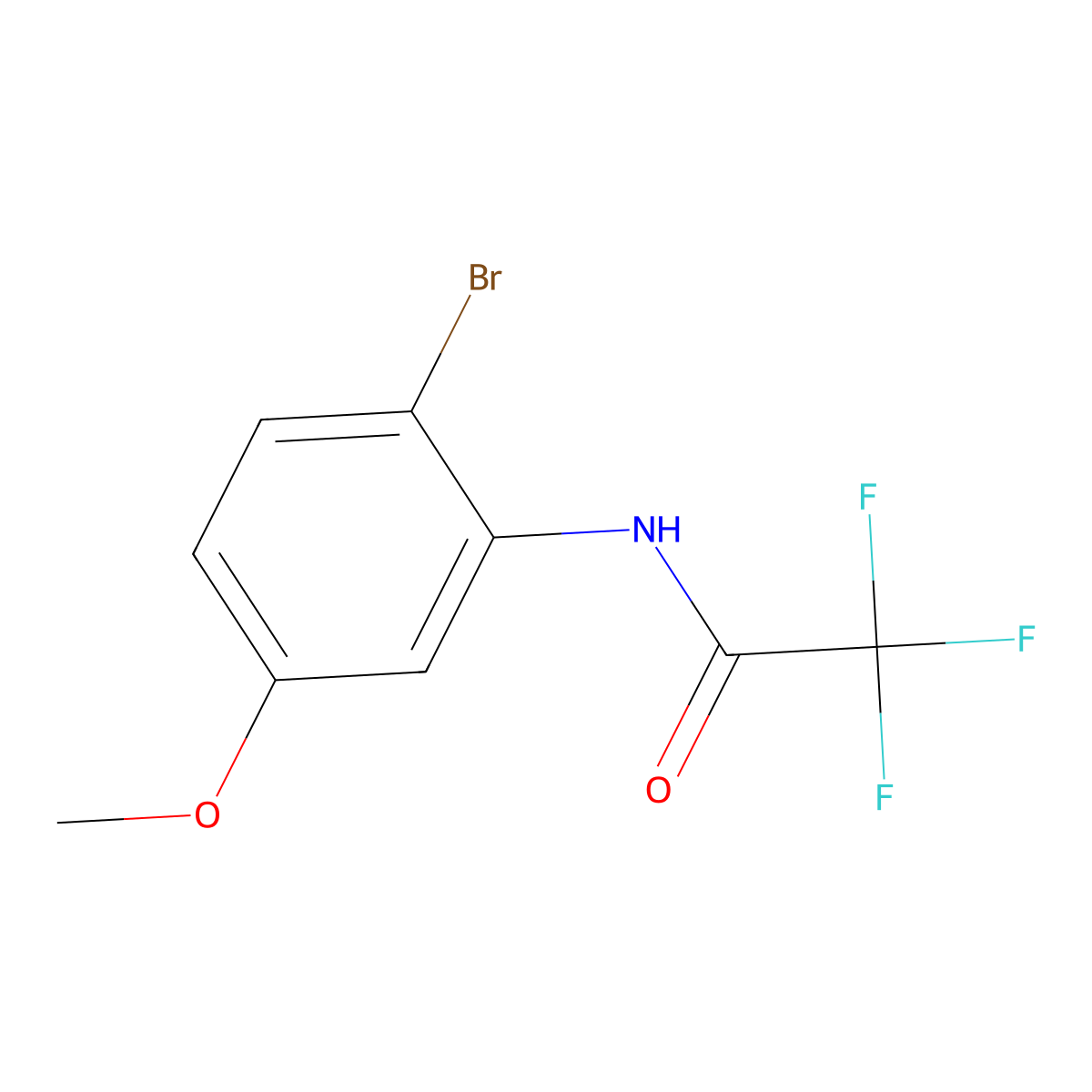 N-(2-Bromo-5-methoxyphenyl)-2,2,2-trifluoroacetamide molecular structure, CAS 78839-76-6