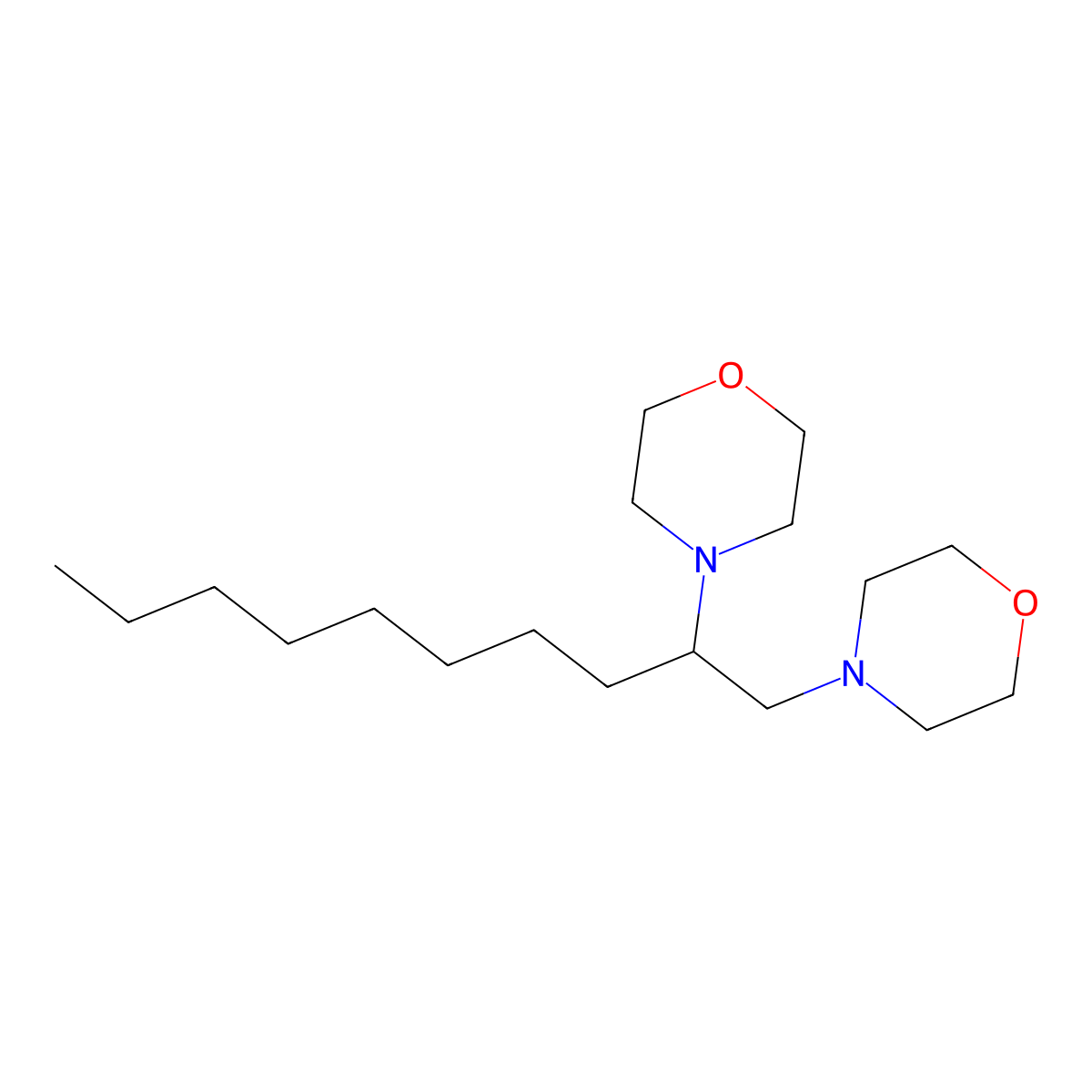 4-[(Morpholin-4-ylmethyl)nonyl]morpholine molecular structure, CAS 78844-82-3