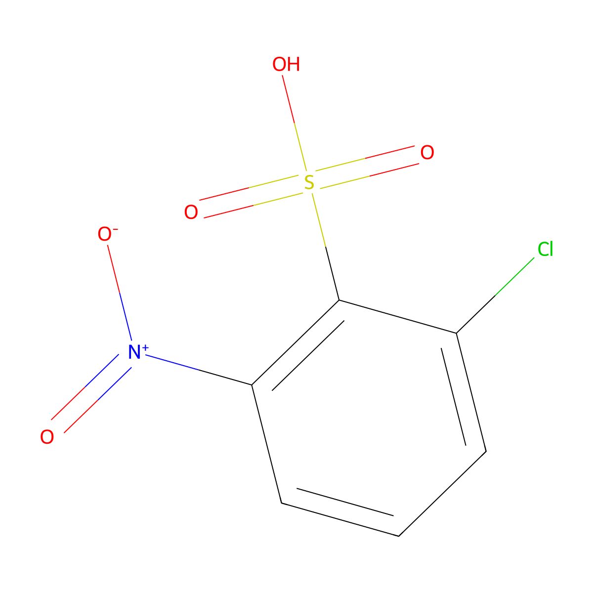 2-Chloro-6-nitrobenzene-1-sulfonic acid molecular structure, CAS 78846-31-8