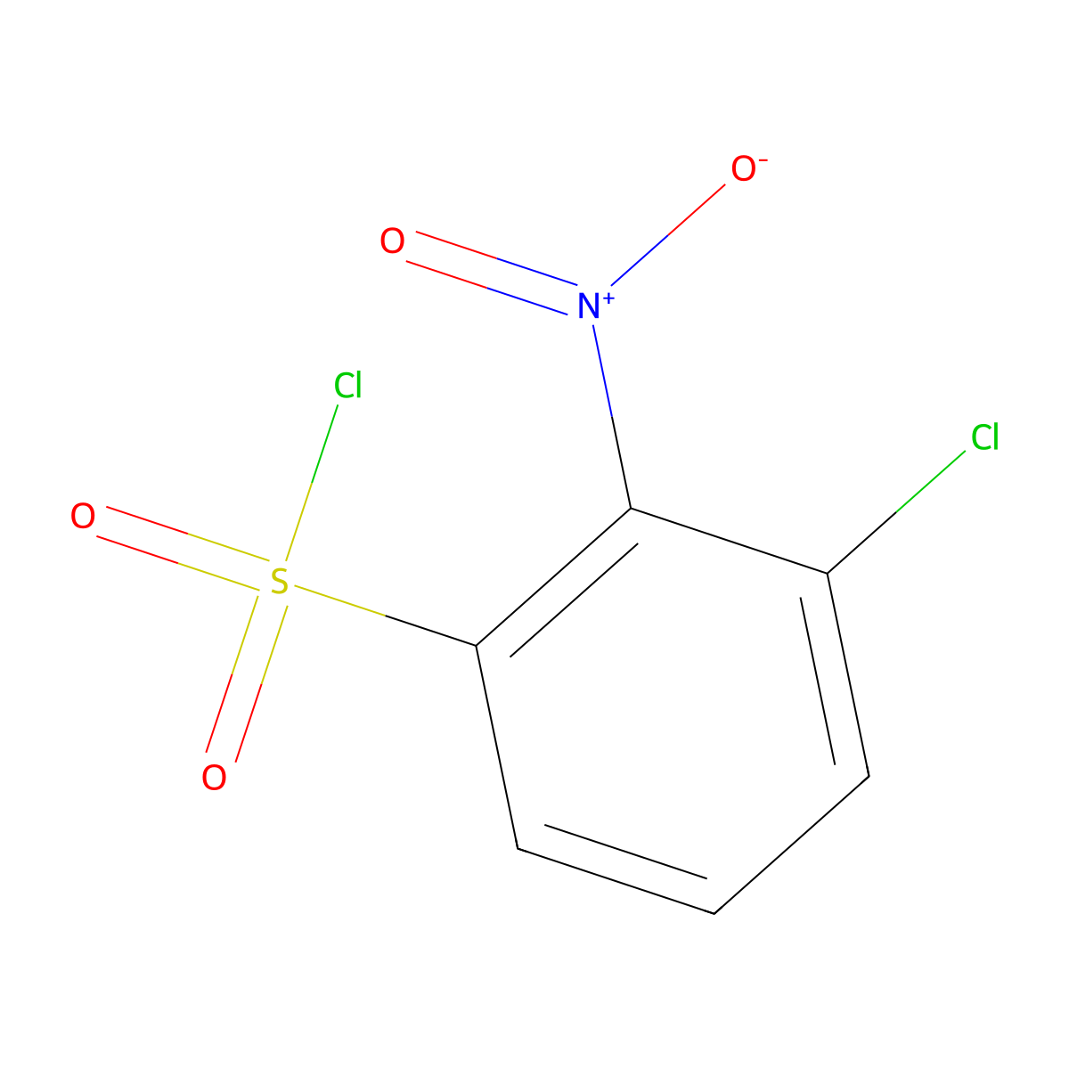 3-Chloro-2-nitrobenzenesulfonyl chloride molecular structure, CAS 78846-40-9