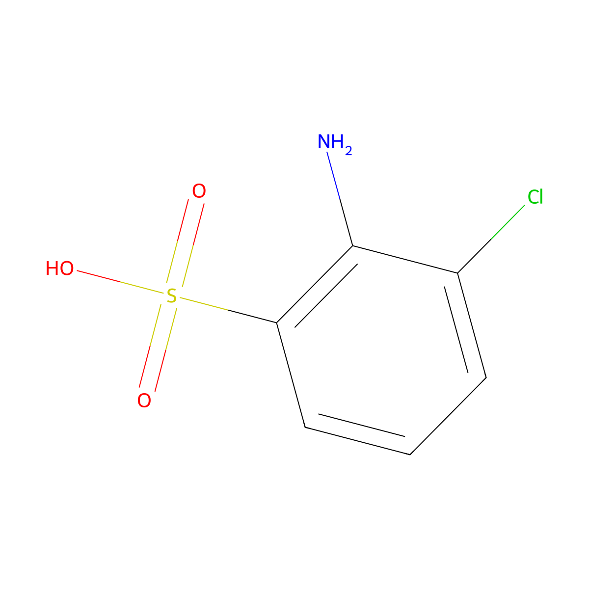2-Amino-3-chlorobenzene-1-sulfonic acid molecular structure, CAS 78846-41-0