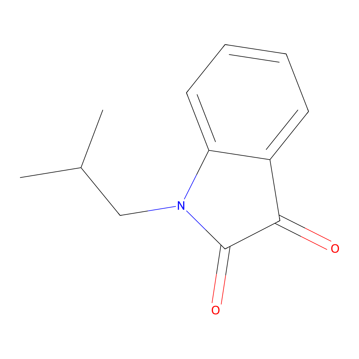 1-(2-methylpropyl)-2,3-dihydro-1H-indole-2,3-dione molecular structure, CAS 78846-77-2