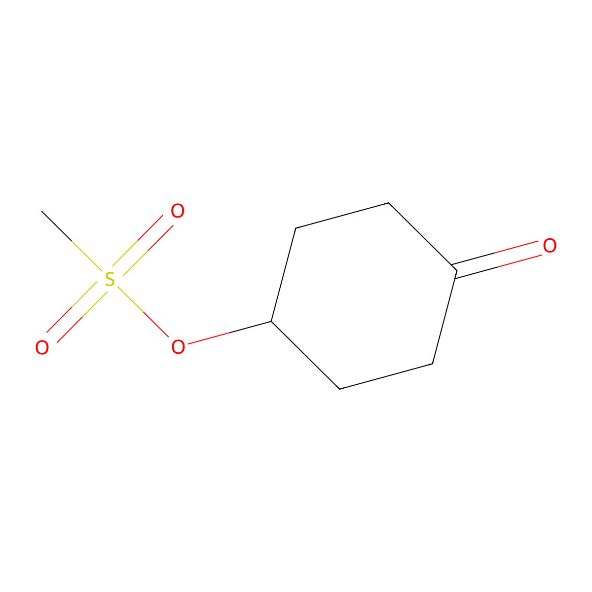 4-Oxocyclohexyl methanesulfonate molecular structure, CAS 78847-53-7
