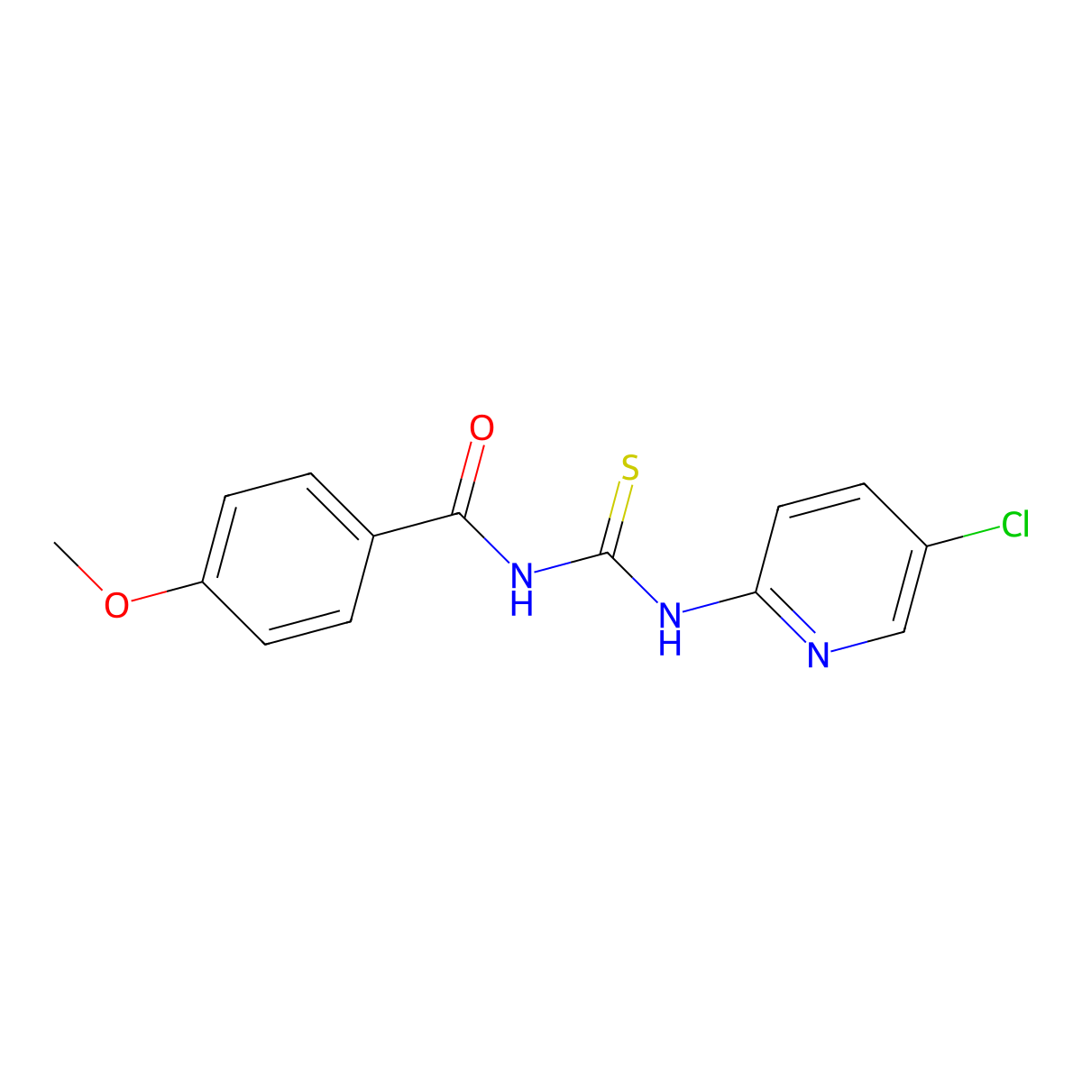 N-[(5-chloropyridin-2-yl)carbamothioyl]-4-methoxybenzamide molecular structure, CAS 78852-39-8