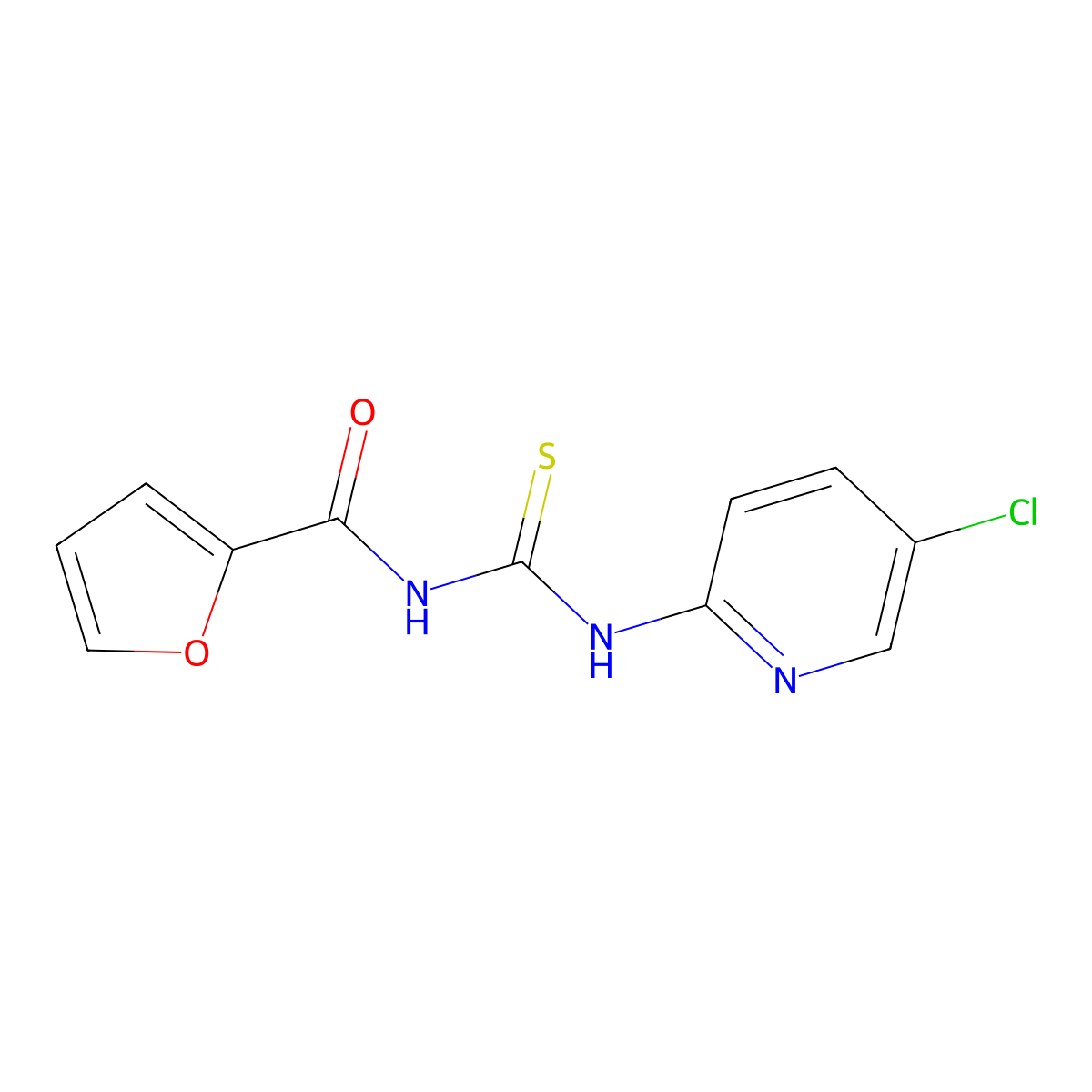 N-[(5-chloropyridin-2-yl)carbamothioyl]furan-2-carboxamide molecular structure, CAS 78852-57-0