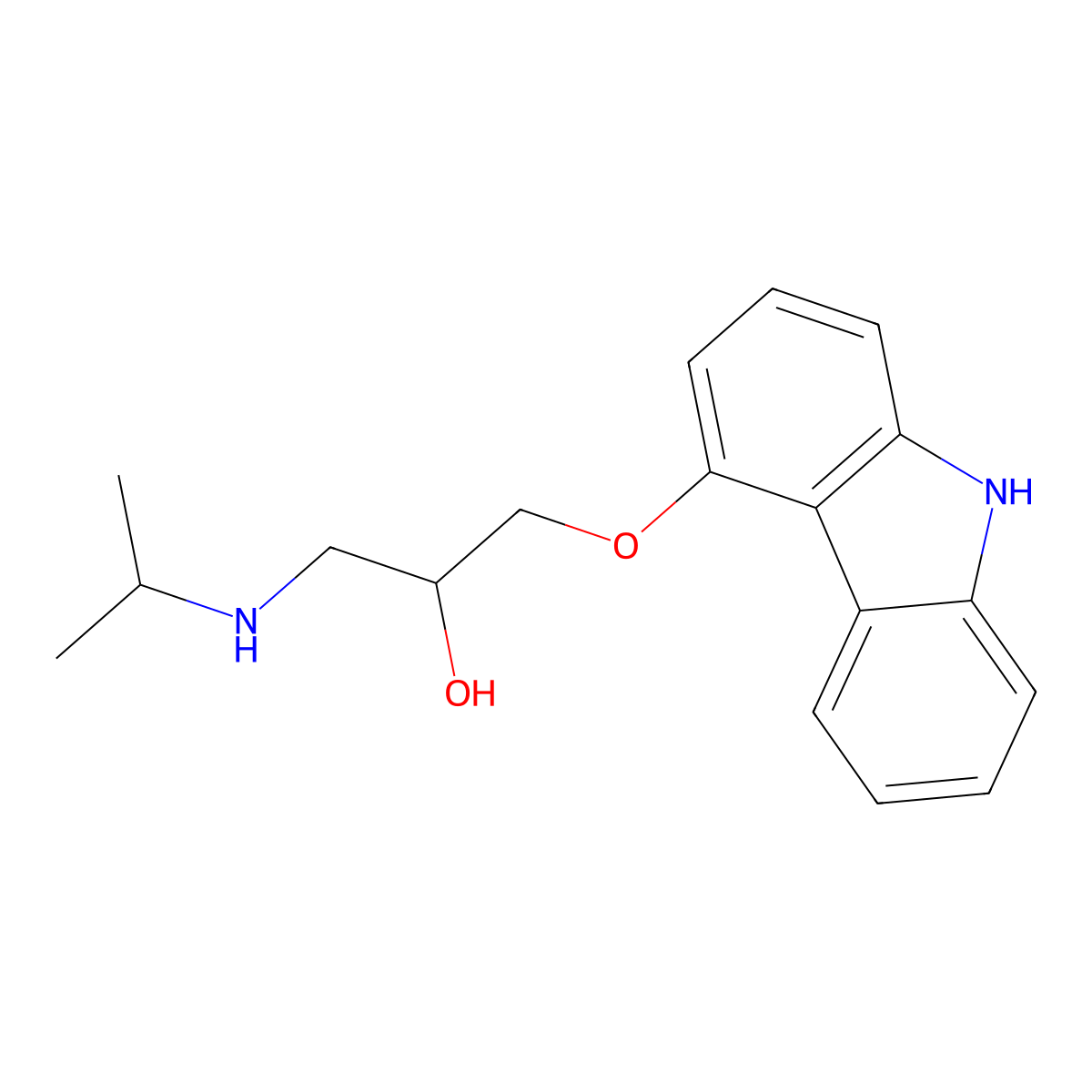 (S)-carazolol molecular structure, CAS 78859-33-3