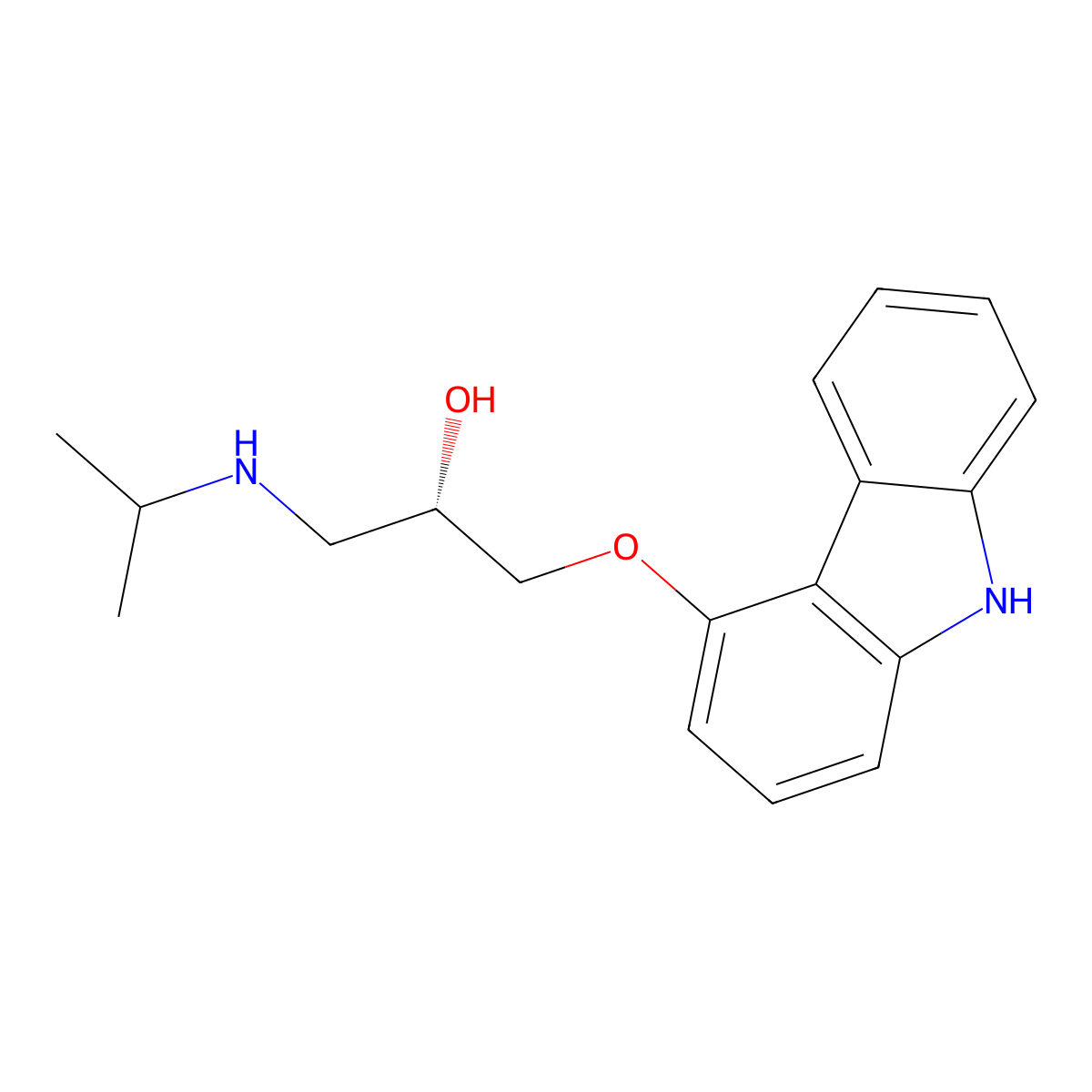 (S)-carazolol molecular structure, CAS 78859-33-3
