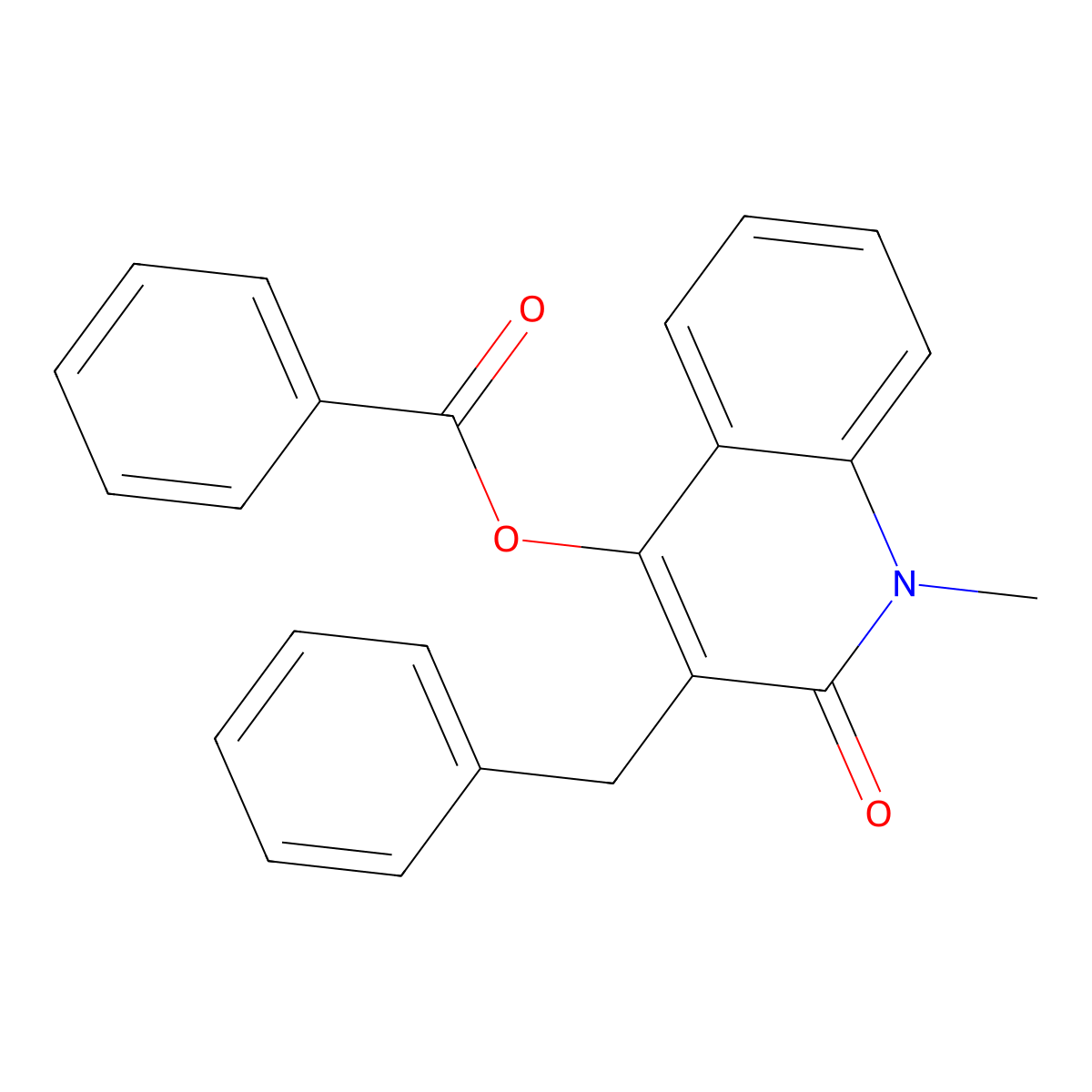 (3-Benzyl-1-methyl-2-oxoquinolin-4-yl) benzoate molecular structure, CAS 78859-72-0
