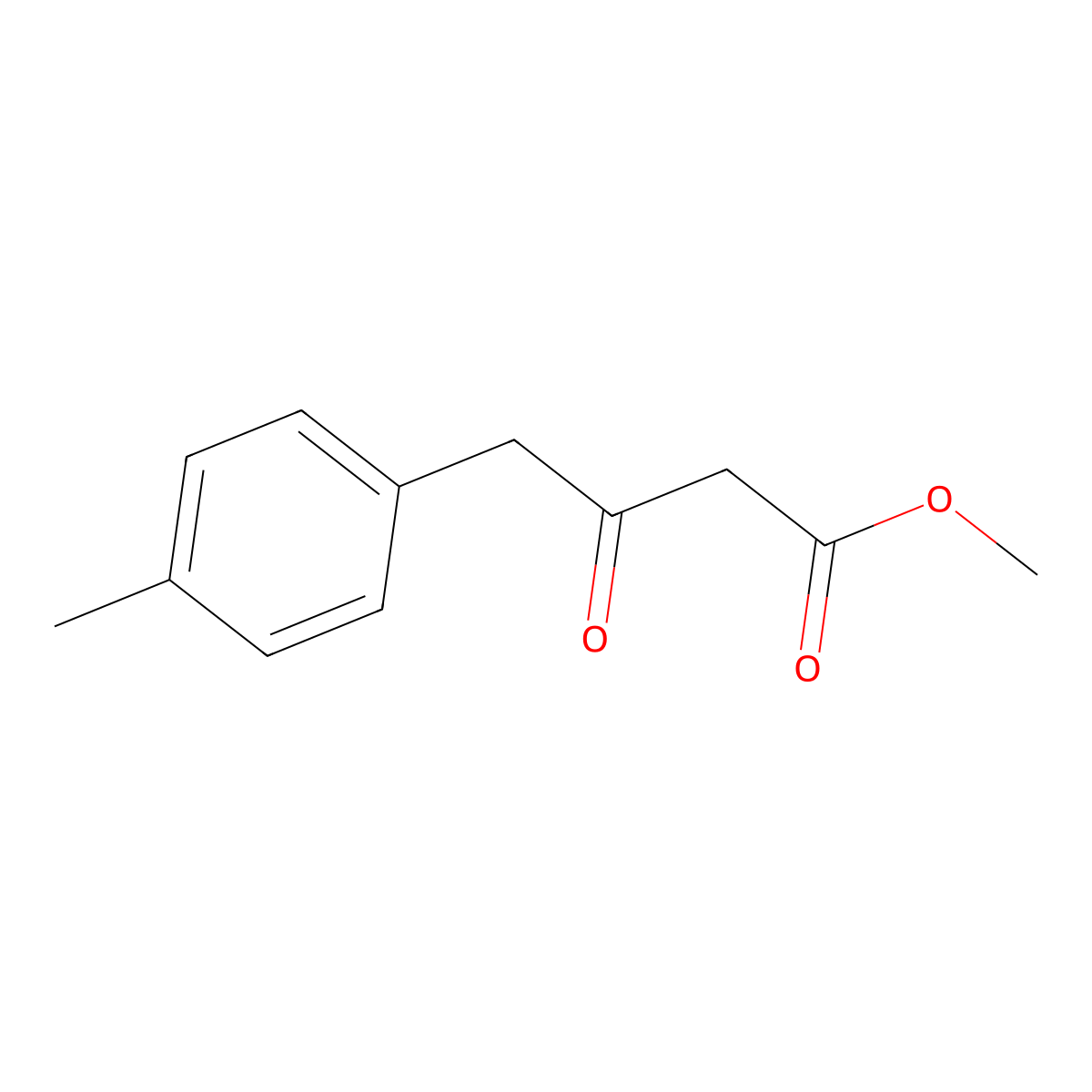 Methyl 4-(4-methylphenyl)-3-oxobutanoate molecular structure, CAS 78861-25-3