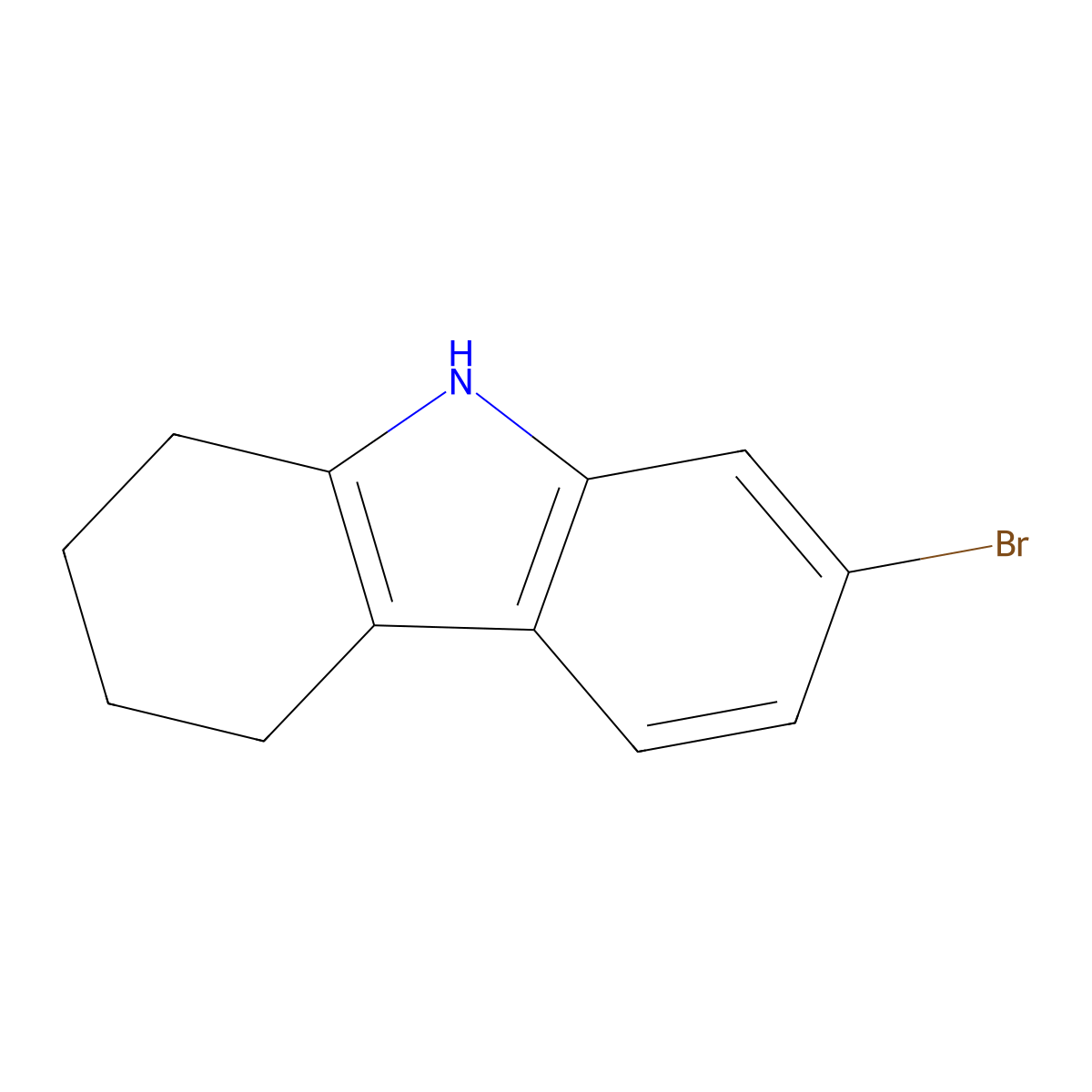 7-Bromo-2,3,4,9-tetrahydro-1H-carbazole molecular structure, CAS 78863-99-7