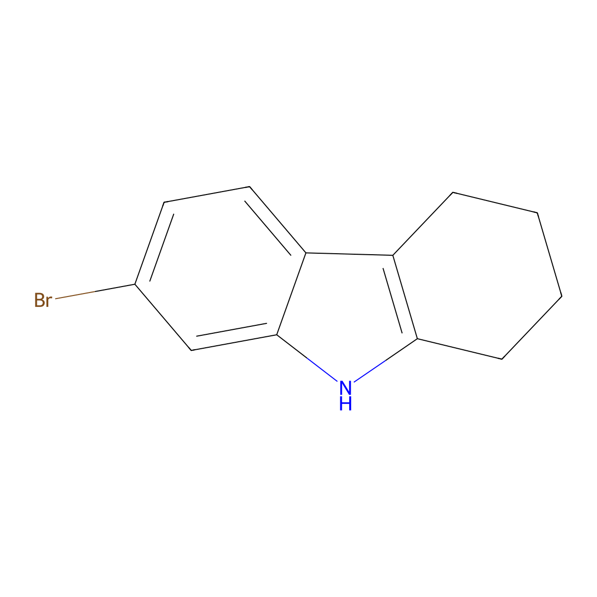 7-Bromo-2,3,4,9-tetrahydro-1H-carbazole molecular structure, CAS 78863-99-7