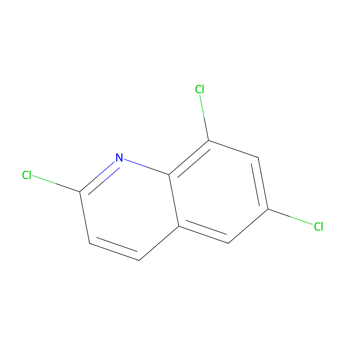 2,6,8-Trichloroquinoline molecular structure, CAS 78864-74-1