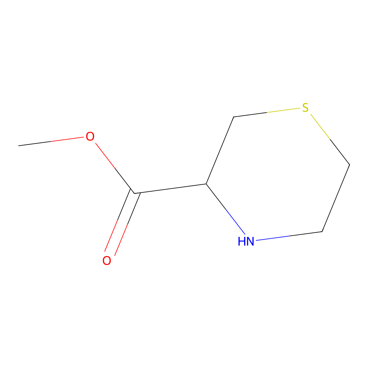 Methyl thiomorpholine-3-carboxylate molecular structure, CAS 78865-47-1