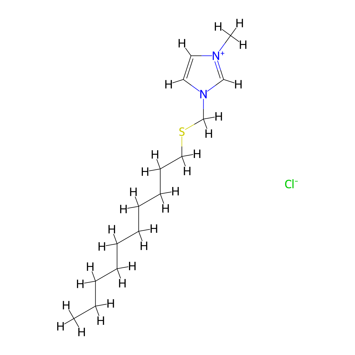 1-((Decylthio)methyl)-3-methyl-1H-imidazolium chloride molecular structure, CAS 78865-83-5