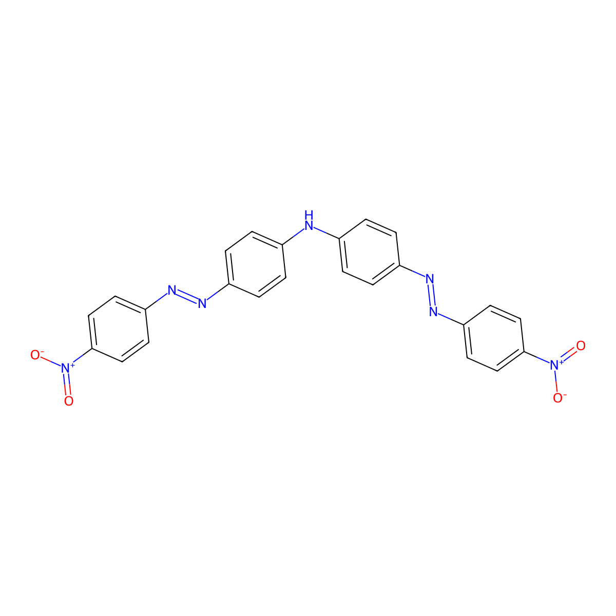 Benzenamine, 4-[2-(4-nitrophenyl)diazenyl]-N-[4-[2-(4-nitrophenyl)diazenyl]phenyl]- molecular structure, CAS 78866-03-2