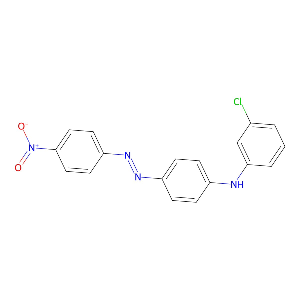 Benzenamine, 3-chloro-N-[4-[2-(4-nitrophenyl)diazenyl]phenyl]- molecular structure, CAS 78866-09-8